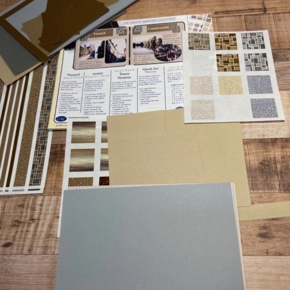 Creative Memories Snap Pack Neutral Colors Scrapbooking Cardmaking Paper Sticker